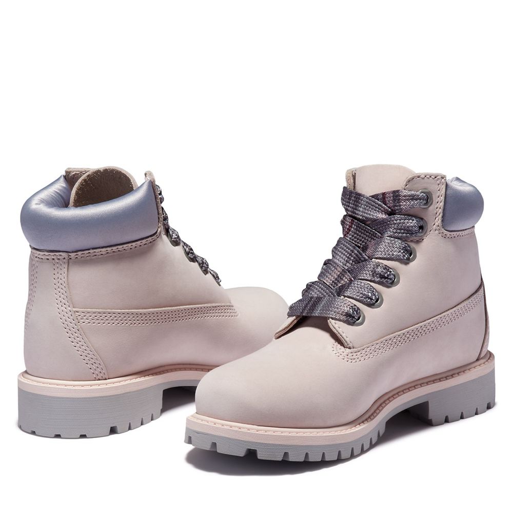 Bocanci 6-Inch Timberland Copii Roz - Junior Premium Waterproof - Romania - YQUTPV154